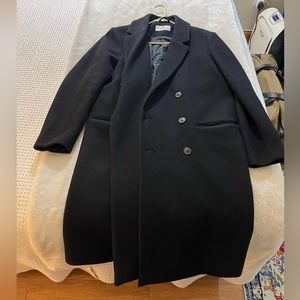 H&M Black Pea coat Jacket